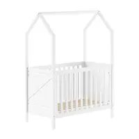 Pătuț alb din lemn de pin cu înălțime reglabilă 60x120 cm Scott – Vipack