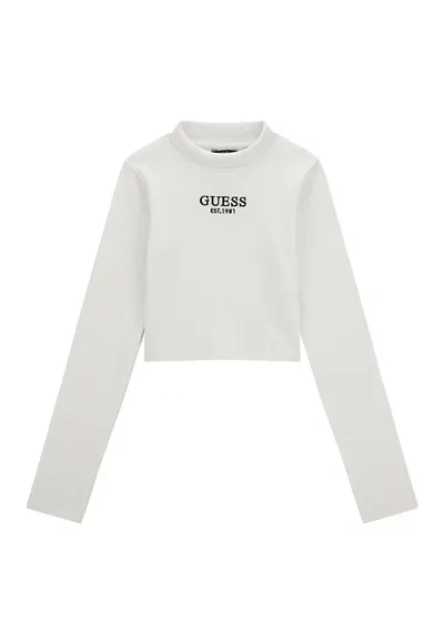 Bluza cu striatii si logo brodat - Alb murdar