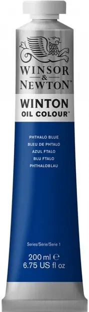 Vopsea de ulei Winsor & Newton Winton - Ftalocianină albastră, 200 ml