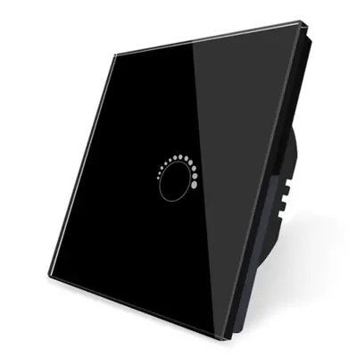 Touch Rf433 Eu 3 Gang 1 Way Dimmable Switch Black