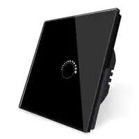 Touch Rf433 Eu 3 Gang 1 Way Dimmable Switch Black