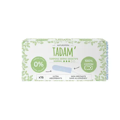 Tampoane BIO hipoalergenice Normal, 16 bucati, Tadam