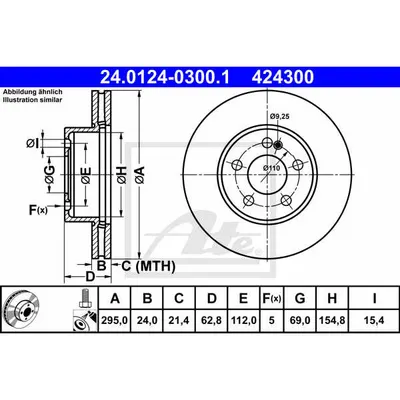 Disc frana ATE 24.0124-0300.1
