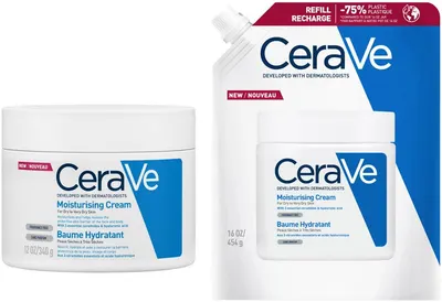 CeraVe Set - Cremă hidratantă pentru față și corp + Filler, 340 + 454 g