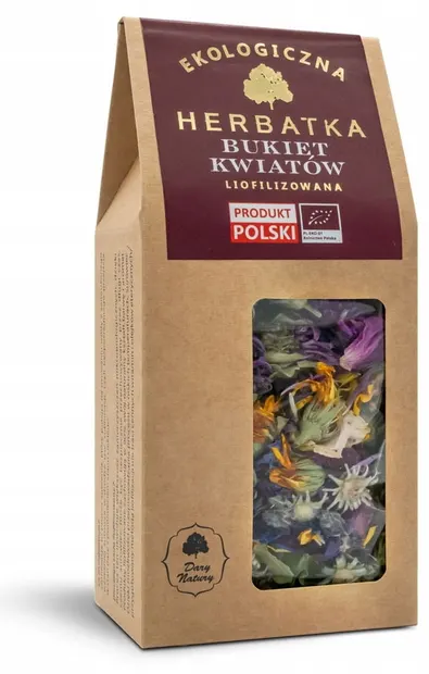 Ceai bio, buchet de flori liofilizate, 15 g, Dary Natury