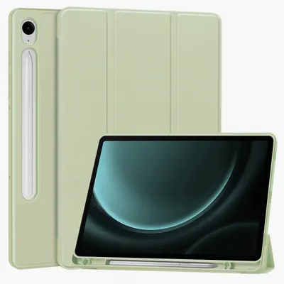 Husa pentru Samsung Galaxy Tab S9 FE / Tab S9 / Tab S10 FE, Techsuit, Flex Trifold, Verde Matcha