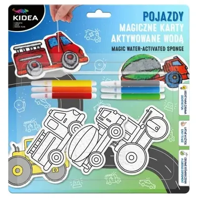 Cărți magice de colorat Kidea – Vehicule