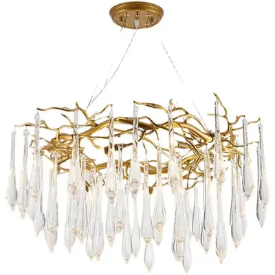 Karol Candelabru 10xg9 Aurie/cristale