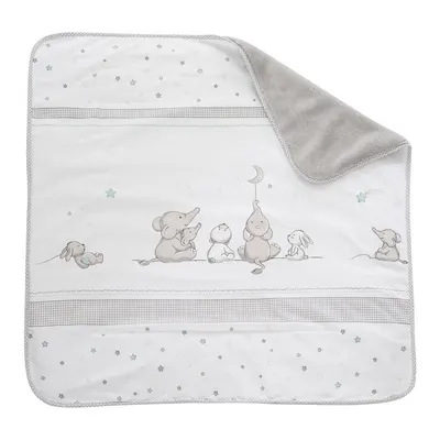 Pătură pentru copii albă/gri din micropluș/cocolino 80x80 cm Sternenzauber – Roba