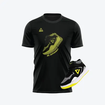 Tricou bumbac Peak Court I Negru