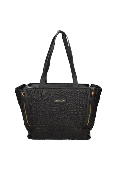 Geanta shopper cu cusaturi decorative