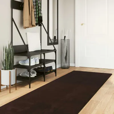 vidaXL Covor moale cu pile medie și spălabil HUARTE Maro 1000 x 80 cm