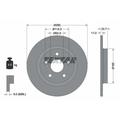 Disc frana TEXTAR 92195200