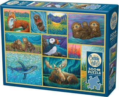 Puzzle Cobble Hill din 500 de piese - Animalele din Alaska