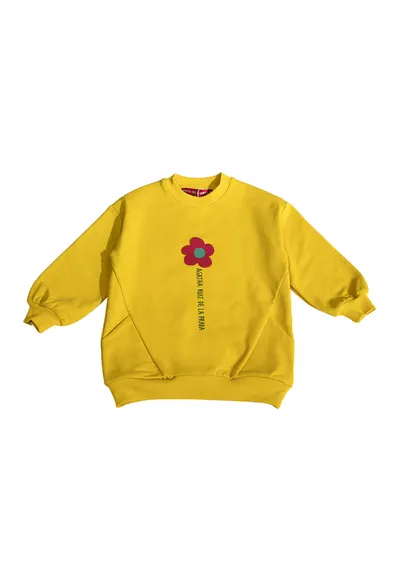 Bluza de trening cu decolteu la baza gatului si imprimeu