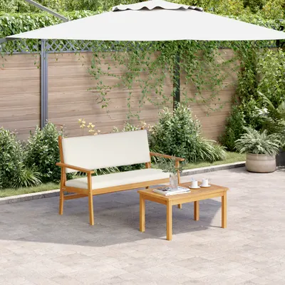 Set de canapele pentru gradina 4 piese cu perne din lemn solid de acacia