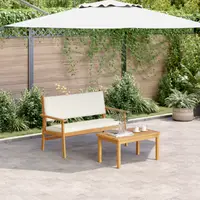 Set de canapele pentru gradina 4 piese cu perne din lemn solid de acacia