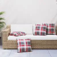 vidaXL Perne canapea 4 buc. model carouri roșii 60x60 cm, material textil
