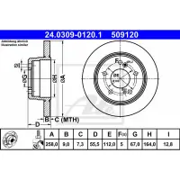 Disc frana ATE 24.0309-0120.1