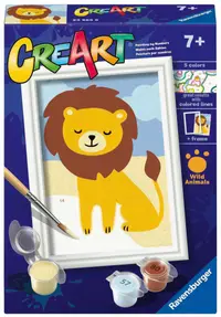 Kit de vopsea după număr Ravensburger CreArt -Leu sălbatic