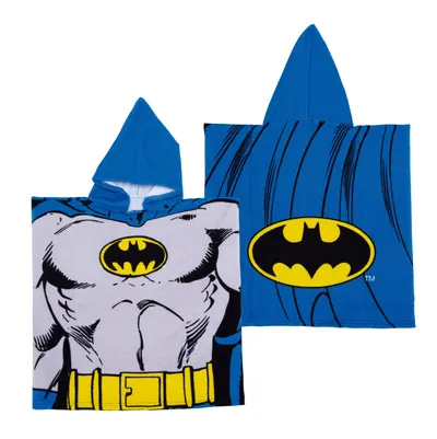 Prosop de plajă, Poncho, pentru copii, model Batman, 55x55 cm, Arditex