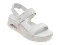Sandale SKECHERS albe, UNO, din material textil