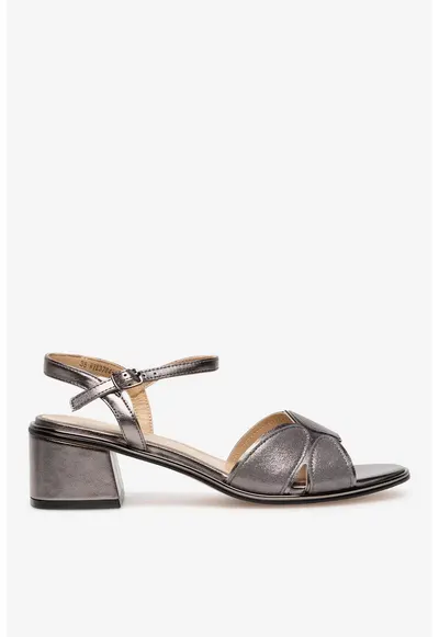 Sandale dama 5905588521655 - Piele naturala - 37 EU - Argintiu