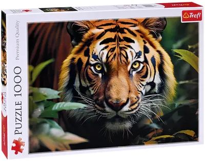 Puzzle Trefl din 1000 de piese - Tigru sălbatic