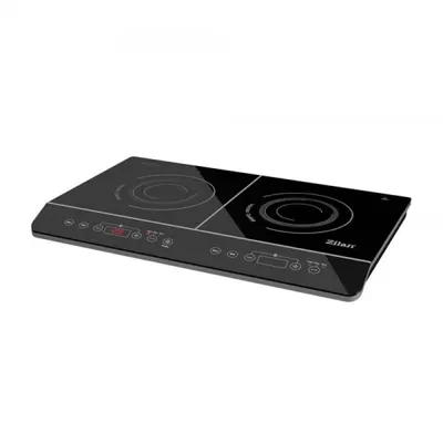 Plita cu Inductie, Oprire Automata, Geam din Cristal Negru, Doua Ochiuri, Putere 3500W