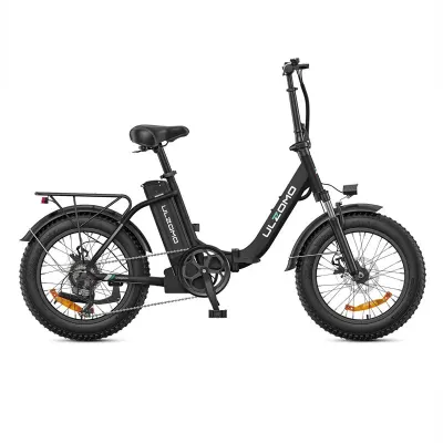 Bicicleta electrica pliabila ULZOMO E-bike Dolphin 20, 250W, 36V 13Ah, autonomie 89km, viteza maxima 25km/h, Black, 20''