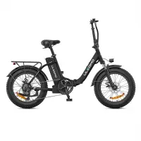 Bicicleta electrica pliabila ULZOMO E-bike Dolphin 20, 250W, 36V 13Ah, autonomie 89km, viteza maxima 25km/h, Black, 20''