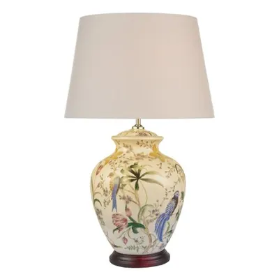 Veioza Mimosa Table Lamp Floral/Bird Print Base Only