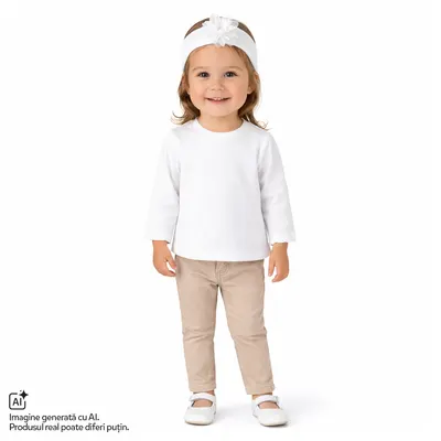 Bentita copii Chicco din jerse, Alb, 01697-70MFCO