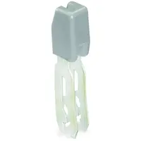 Staggered jumper; insulated; from 1 to 2; Spacing: 5 mm; suitable for 2-conductor female plugs; gray