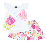 Costumas de plaja copii Chicco, alb cu roz, 73855-68MC