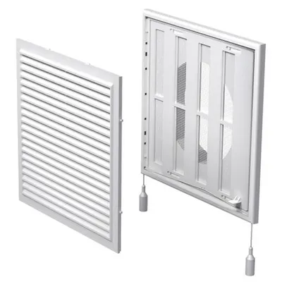 Grila ventilatie cu jaluzele actionate mecanic, diam 150mm