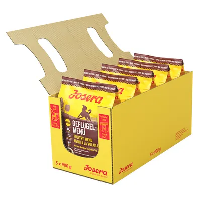Josera Poultry-Menu hrană uscată pentru câini: 5x900 g, carne de pasăre