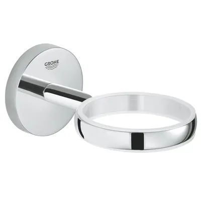 Suport pahar/dozator sapun Grohe BauCosmopolitan 40585001, Fixare perete ascunsa, Argintiu