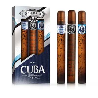 Set - apa de toaleta CUBA - pentru barbati - Trio II - 3 x 35 ml