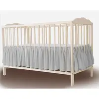 Volanas pentru saltea de patut MimiNu Colectia Royal Grey din bumbac 120x60 cm