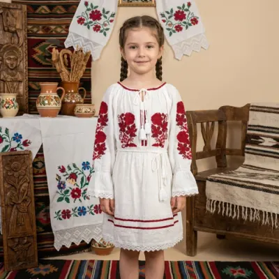 Rochie traditionala fetite Sorina