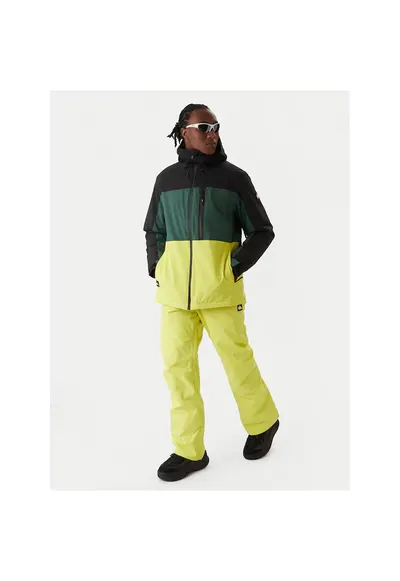 Geaca de snowboard barbati verde si negru - sport - respirabil