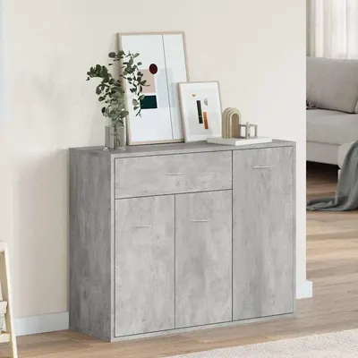 vidaXL Dulap, gri beton, 88 x 30 x 70 cm, lemn prelucrat