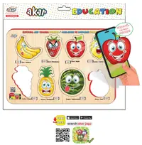 Puzzle educațional vorbitor Jagu - Fructe, 8 piese