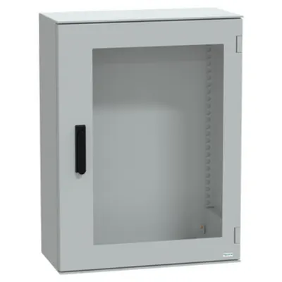 Carcasa montare perete poliester monobloc IP66 847x636x300mm usa cu geam bloc. 3 p.