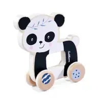 Ursulet panda cu roti din lemn Eichhorn Panda