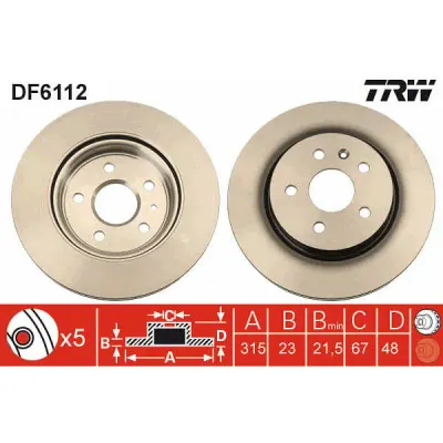 Disc frana TRW DF6112