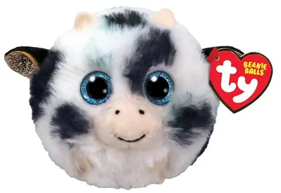 Jucărie de pluș Ty Toys Beanie Balls - Vacă Moophy, 8 cm