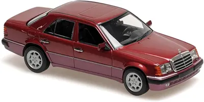Model de colecție MINICHAMPS Contemporary: Automobile - Mercedes-Benz 500E V8, 1991, roșu metalizat