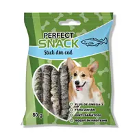 Hrana complementara pentru caini, Perfect Snack, stick din cod, 80 g